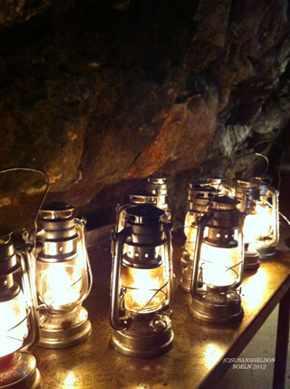 photo of cave lamps