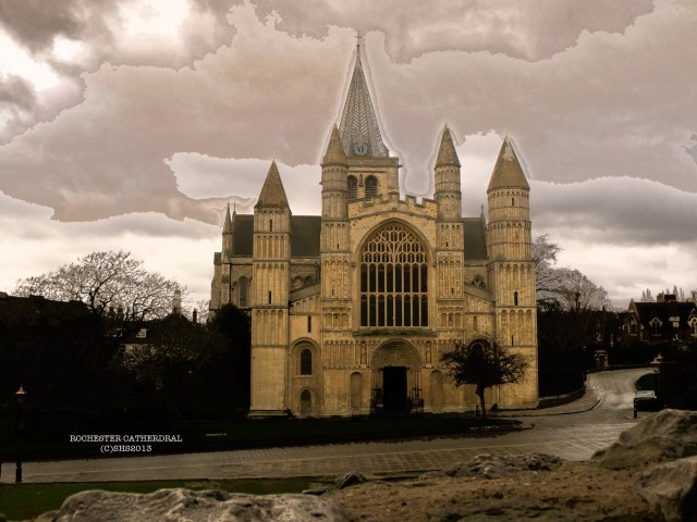 A view of Rochester Cathedral taken from the Castle, by susan sheldon nolen