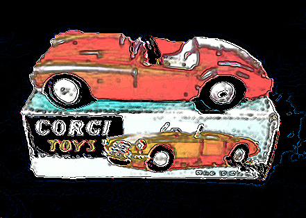 photo art of corgi matchbox mgs by susan sheldon nolen