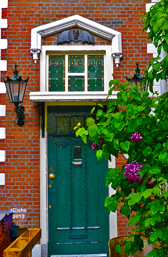 Photograph by shs of a dutch door with bats