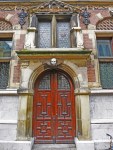 Photograph of a the doors of justice in the Hague by susan sheldon nolen 2013
