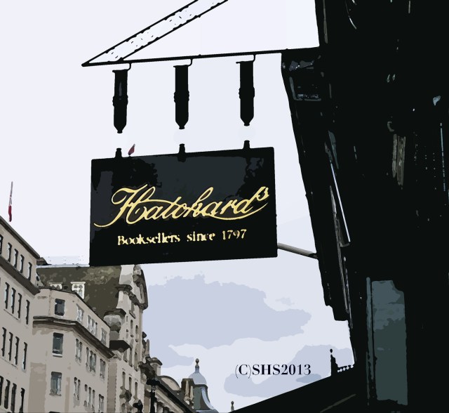 hatchard's book shop sign by susan sheldon nolen