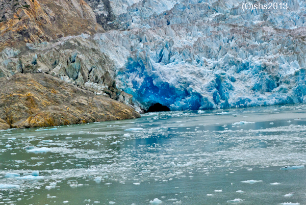 Susan Sheldon Nolens photograph of the ice cave in Tracy Arms