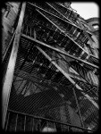 Black and white photograph of a Boston Fire Escape by Susan Sheldon Nolen