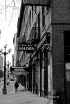 Susan Nolen's Black and white photograph of Pioneer Square Seattle
