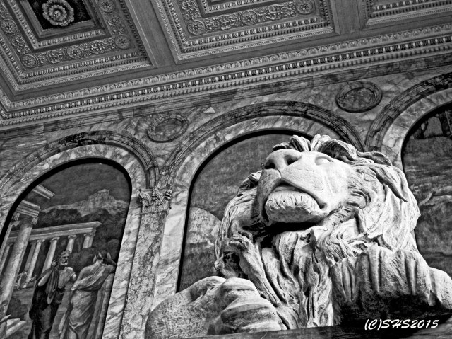 Susan Nolen's Photograph of the Lion in the Boston Library